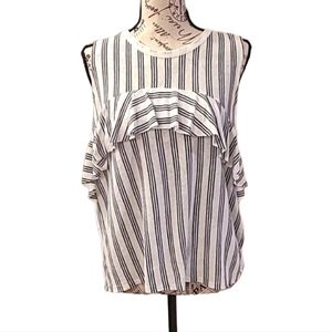 Who What Wear Black and White Top Size M